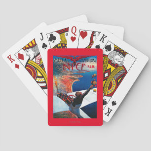 Meeting D' Aviation in Nice, France Poster Playing Cards