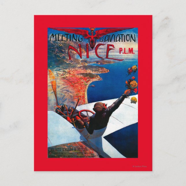 Meeting D' Aviation in Nice, France Poster Postcard (Front)