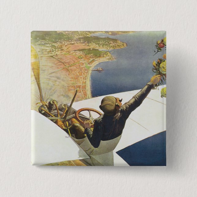 Meeting d'Aviation Nice 15 Cm Square Badge (Front)