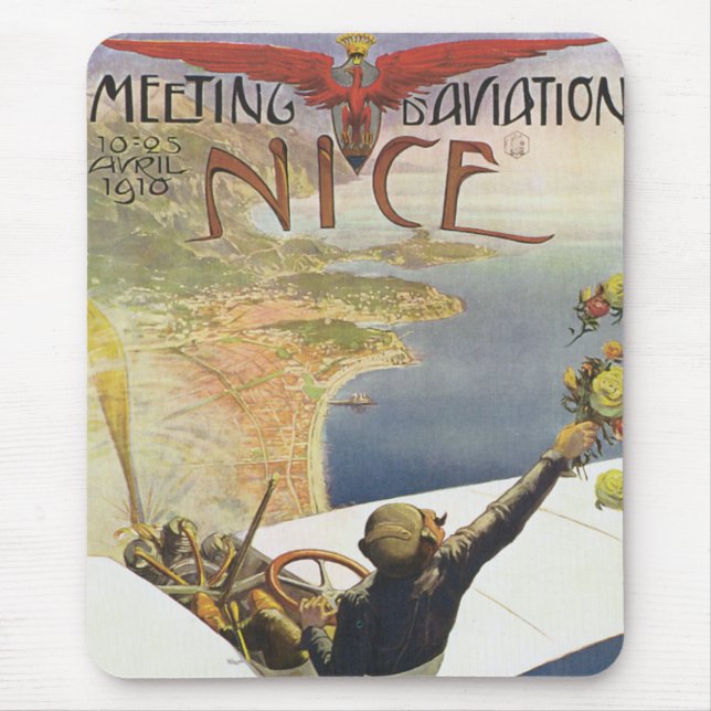 Meeting d'Aviation Nice Mouse Mat (Front)