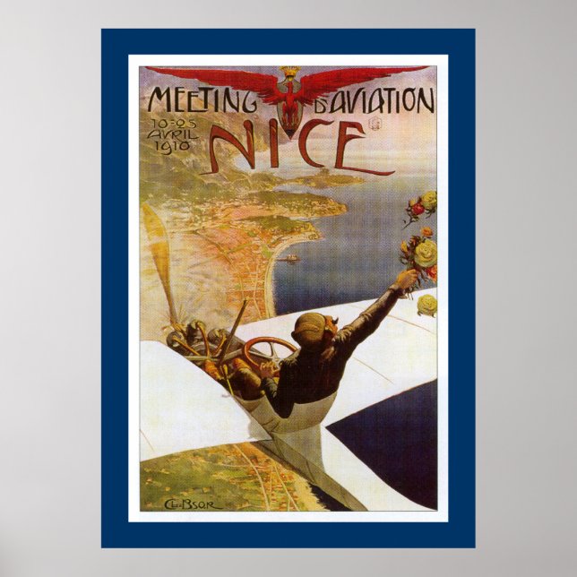 Meeting d'Aviation Nice Poster (Front)