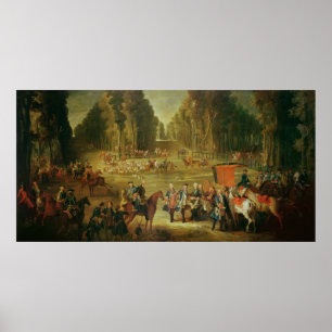 Meeting for the Puits-du-Roi Hunt at Compiegne Poster