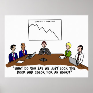 Meeting In Boardroom Colour Framed Print