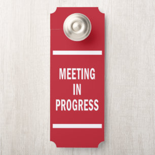 Meeting in Progress Door Hanger