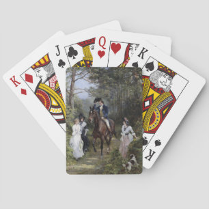 Meeting in the Forest (by Heywood Hardy) Playing Cards