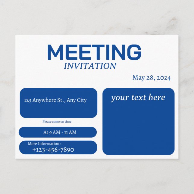 Meeting Invitation Postcard (Front)