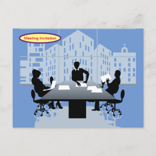 meeting invitation postcard
