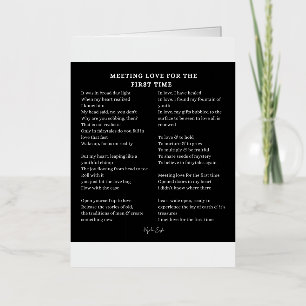 Meeting Love For The First Time poem poetry  Foil Greeting Card
