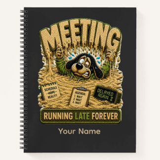 Meeting Maze Personalised Funny Office T-Shirt, Cu Notebook