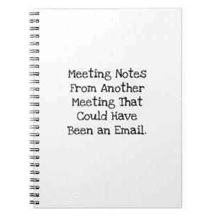Meeting Notes Could Have Been Email Funny Notebook