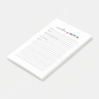 Meeting Notes Planner Journal