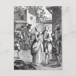 Meeting of Chevalier Des Greux and Manon Postcard