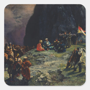 Meeting of Gen.Kluke von Klugenau & Imam Square Sticker