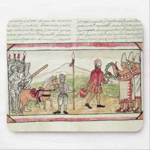 Meeting of Hernando Cortes and Montezuma Mouse Mat