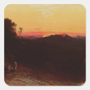 Meeting of Jacob and Esau Square Sticker