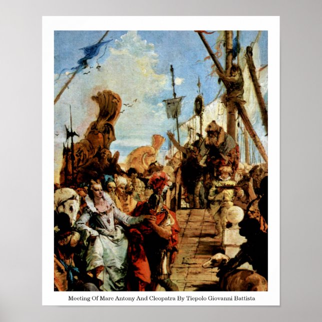 Meeting Of Marc Antony And Cleopatra Poster (Front)