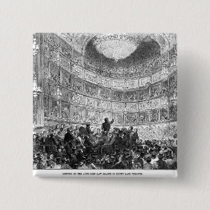 Meeting of the Anti-Corn Law League 15 Cm Square Badge