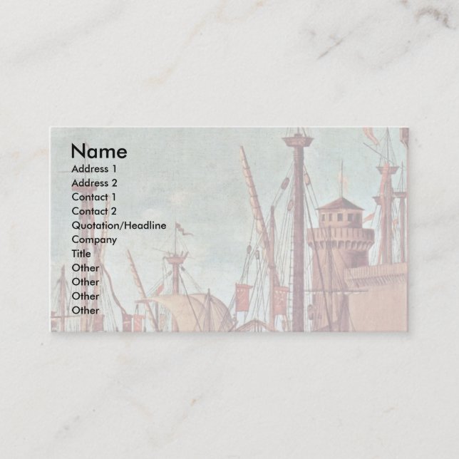 Meeting Of The Betrothed And The Beginning Business Card (Front)