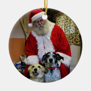 Meeting Santa Ceramic Tree Decoration