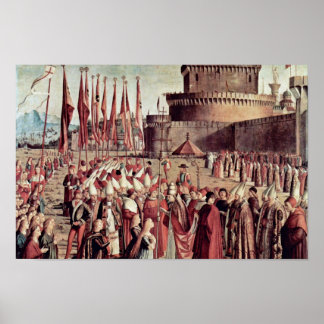 Meeting The Pilgrims With The Pope By Carpaccio Poster