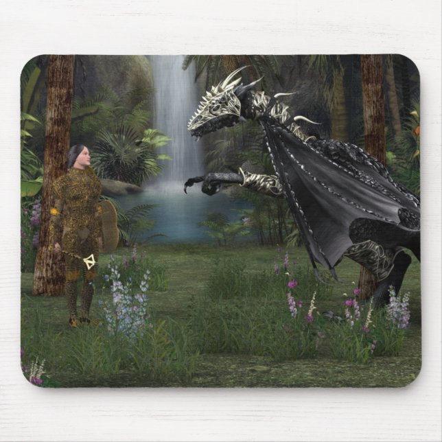 Meeting with the dragon mouse mat (Front)