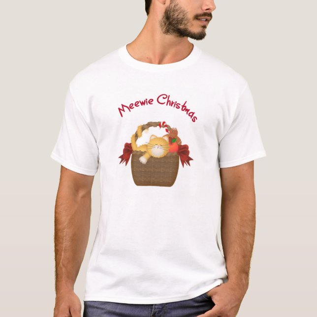 Meewie Christmas Kitty T-Shirt (Front)