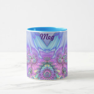 MEG ~ GLOSSY 3D Glossy Pink Purple Blue Mug