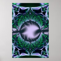 Meg | Green and Blue Fractal Art