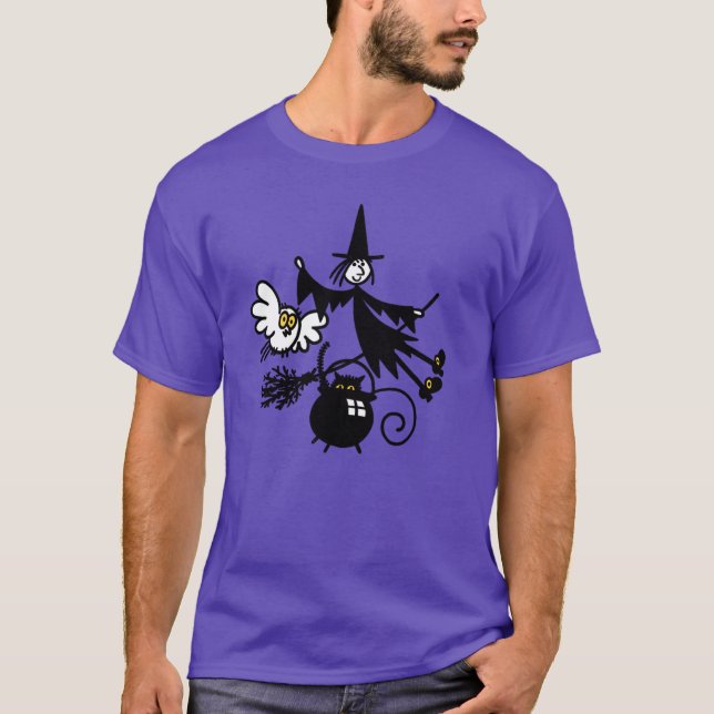 Meg Mog Halloween Childrens Book retro T-Shirt (Front)