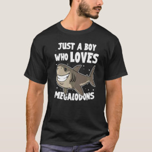 Meg Shark Just A Boy Who Loves Megalodons T-Shirt