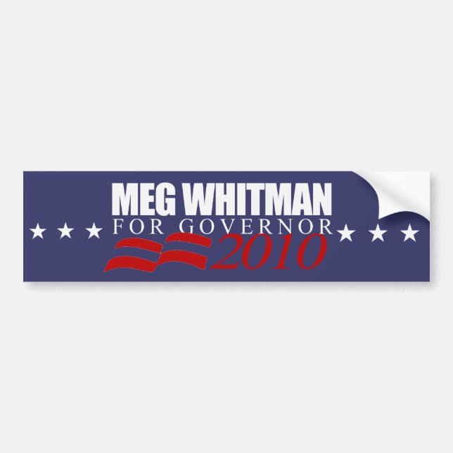 Meg Whitman for Governor 2010 Bumper Sticker (Front)