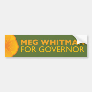 Meg Whitman For Governor Bumper Sticker