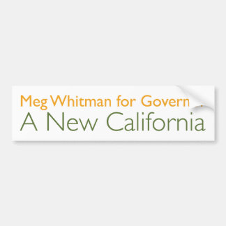 Meg Whitman For Governor Bumper Sticker