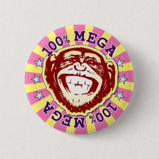 Mega 100% Funny Funky Monkey Badge