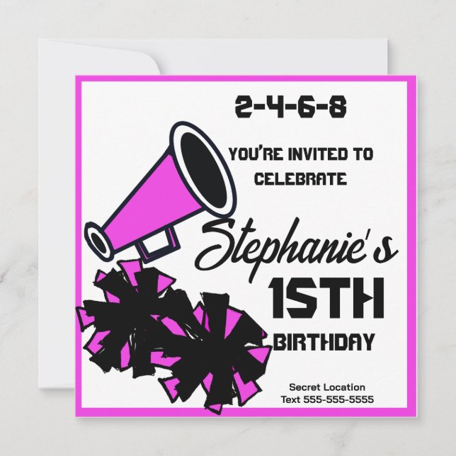 Mega Cheer Invitation: #3 Invitation (Front)