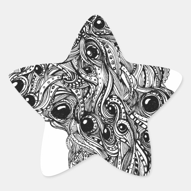 Mega Doodle Star Sticker (Front)