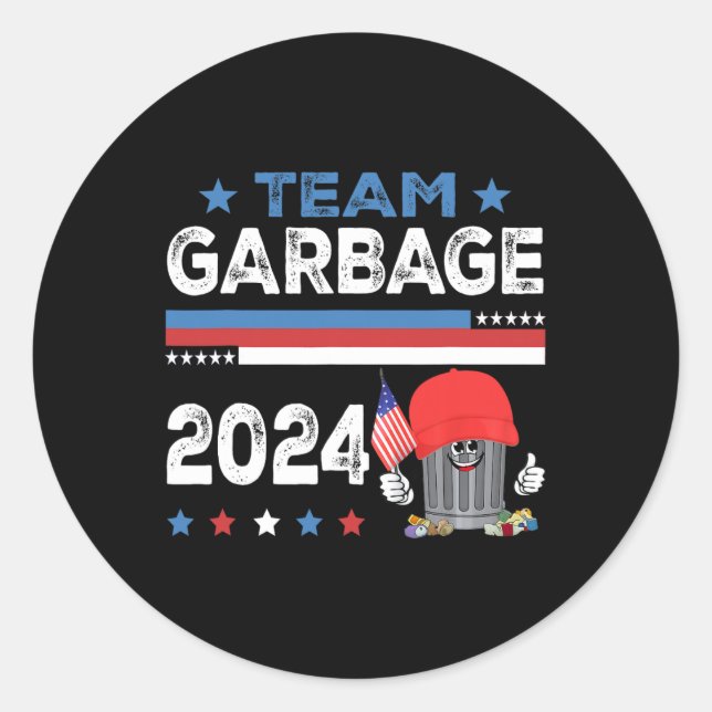 Mega Garbage Proud Trump Supporter 1  Classic Round Sticker (Front)