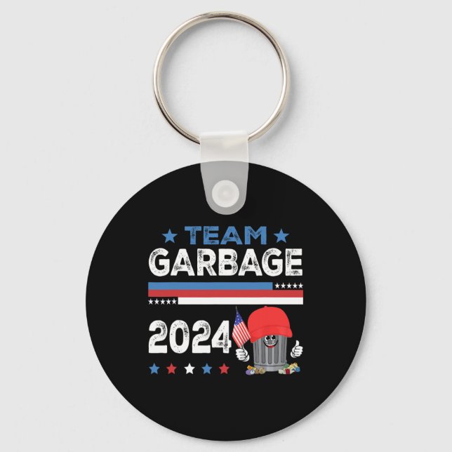 Mega Garbage Proud Trump Supporter 1  Key Ring (Front)