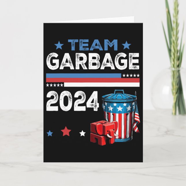 Mega Garbage Proud Trump Supporter 2  Card (Front)
