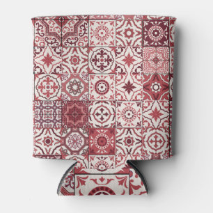 Mega Gorgeous Moroccan Patchwork Pattern Can Cooler