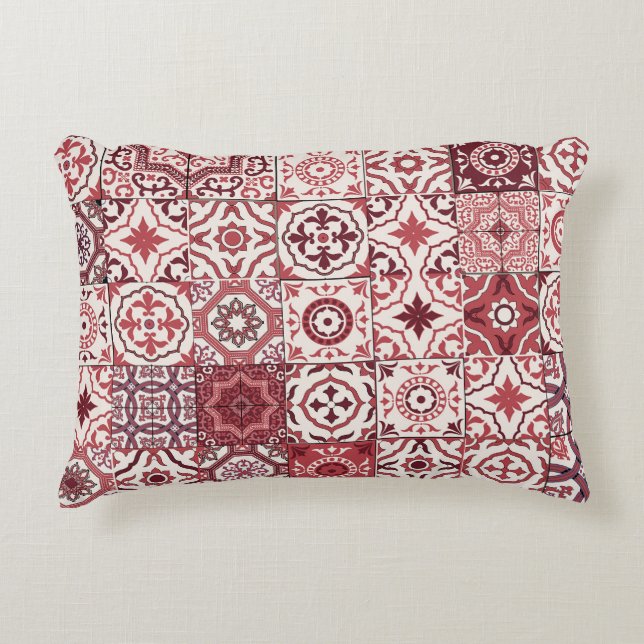 Mega Gorgeous Moroccan Patchwork Pattern Decorative Cushion (Front)