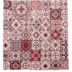 Mega Gorgeous Moroccan Patchwork Pattern Shower Curtain