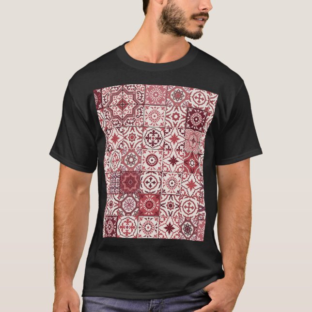 Mega Gorgeous Moroccan Patchwork Pattern T-Shirt (Front)