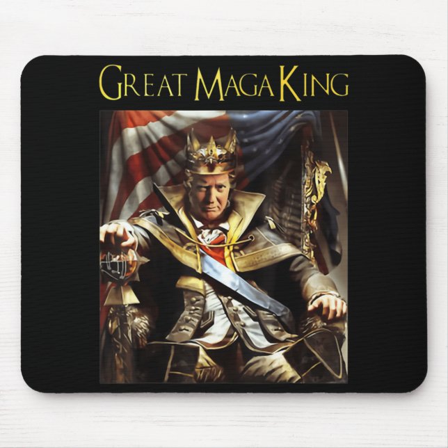 Mega King USA Flag Proud Ultra Maga Trump   Mouse Mat (Front)