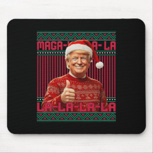Mega La La La Donald Trump Potus 47 Ugly Christmas Mouse Mat