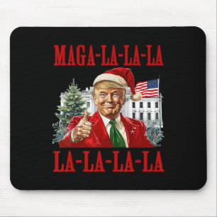 Mega La La La Donald Trump Potus 47 Ugly Christmas Mouse Mat