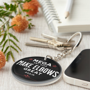MEGA Make Elbows GREAT Again Canada Elbows UP! Key Ring