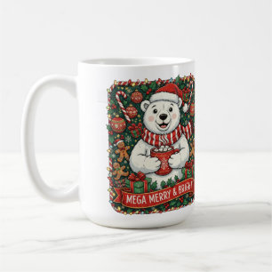 Mega Merry & Bright – Cute Christmas Bear Holiday Coffee Mug
