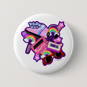 Mega Neon 80s Design 6 Cm Round Badge