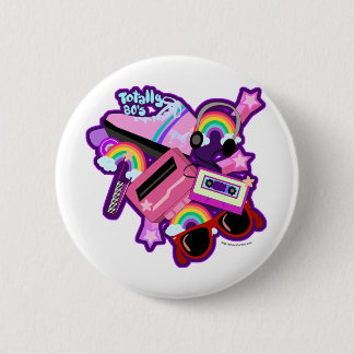 Mega Neon 80s Design 6 Cm Round Badge